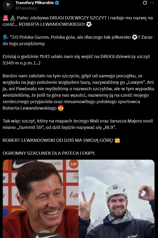HIT! Patec nazwał GÓRĘ W PAKISTANIE na cześć... LEGENDY POLSKIEJ PIŁKI!